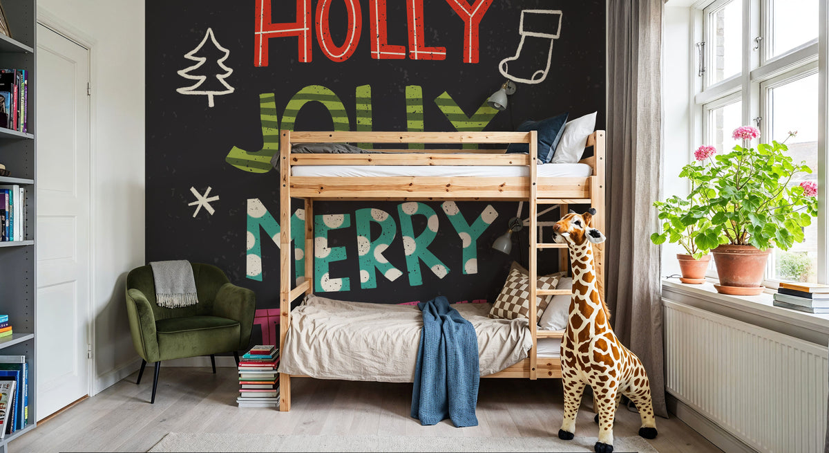 Holiday Wishes II Mural Wallpaper - room preview 05