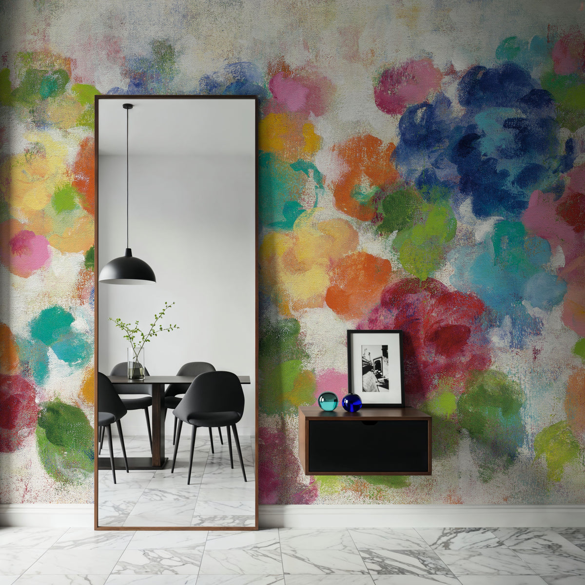 Hydrangea Bouquet I Mural Wallpaper - room preview 05