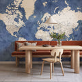 World Map Cities - Sabeen Mural Wallpaper - room preview 05