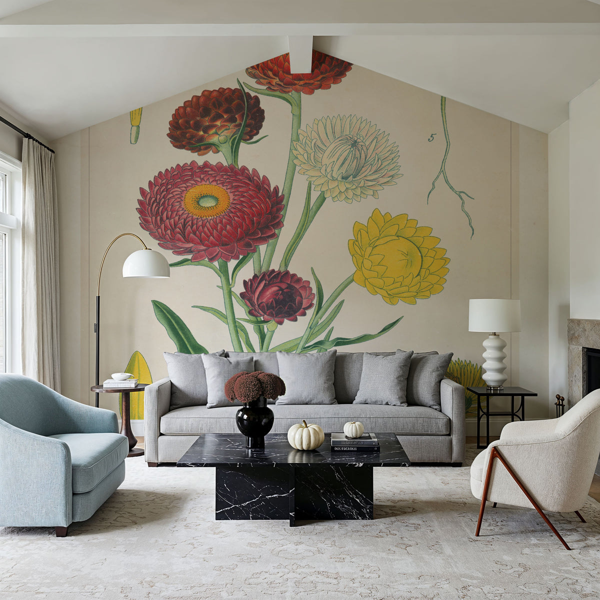 Flower Market Chart I Mural Wallpaper - room preview 05