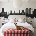Duisburg Germany Skyline Black & White Mural Wallpaper - room preview 05