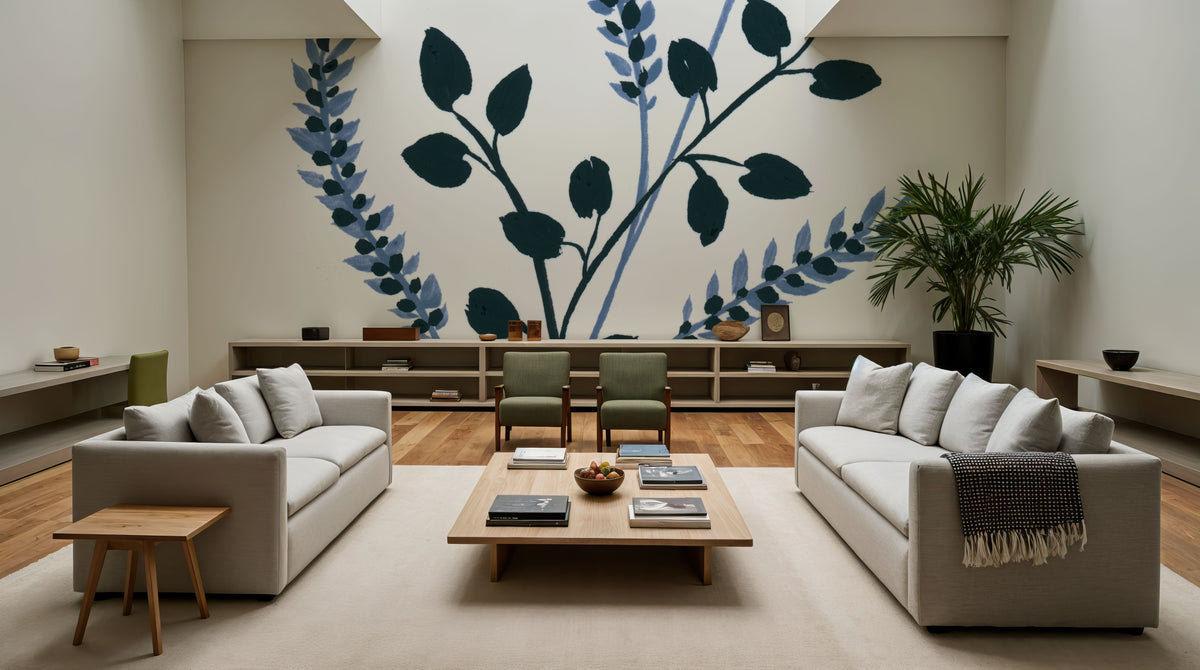 French Country Botanicals I Mural Wallpaper - room preview 05
