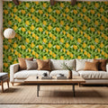 Trailing Lemons, Fresh Green Mural Wallpaper - room preview 05