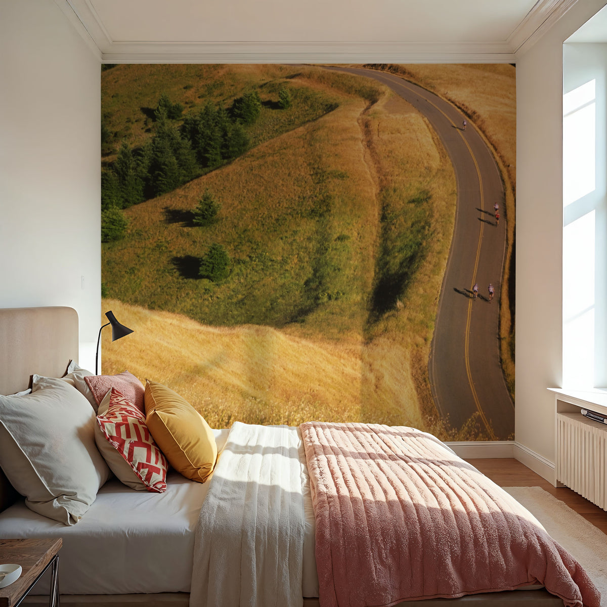 Cycling Through Golden Hills Mural Wallpaper - room preview 05