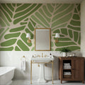 Leaf Vein Mosaic Mural Wallpaper - room preview 05