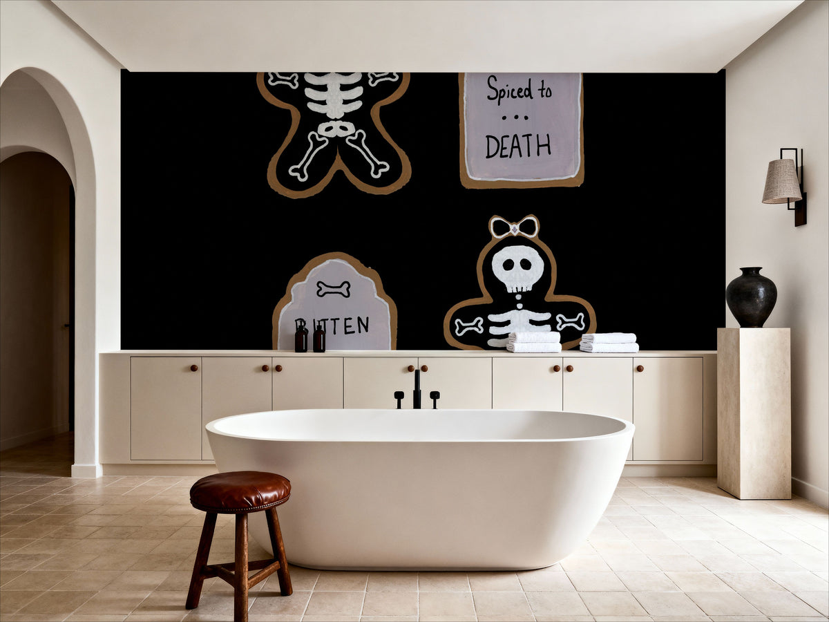 Spooky Gingerbread Manor VII Mural Wallpaper - room preview 05