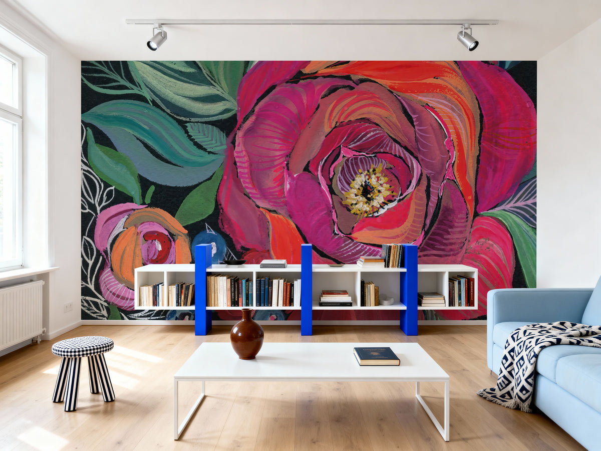 Blooming Boldly Mural Wallpaper - room preview 05
