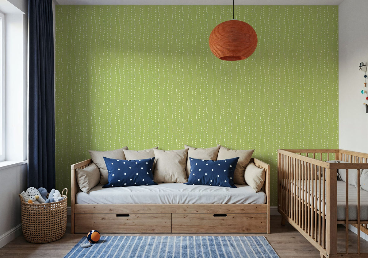 Coastal Dripping Green Mural Wallpaper - room preview 05