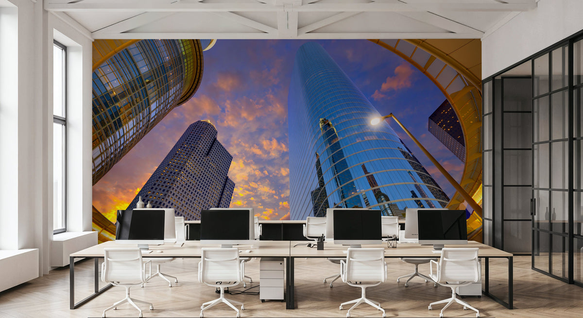 Texan Skyscrapers Mural Wallpaper - room preview 05