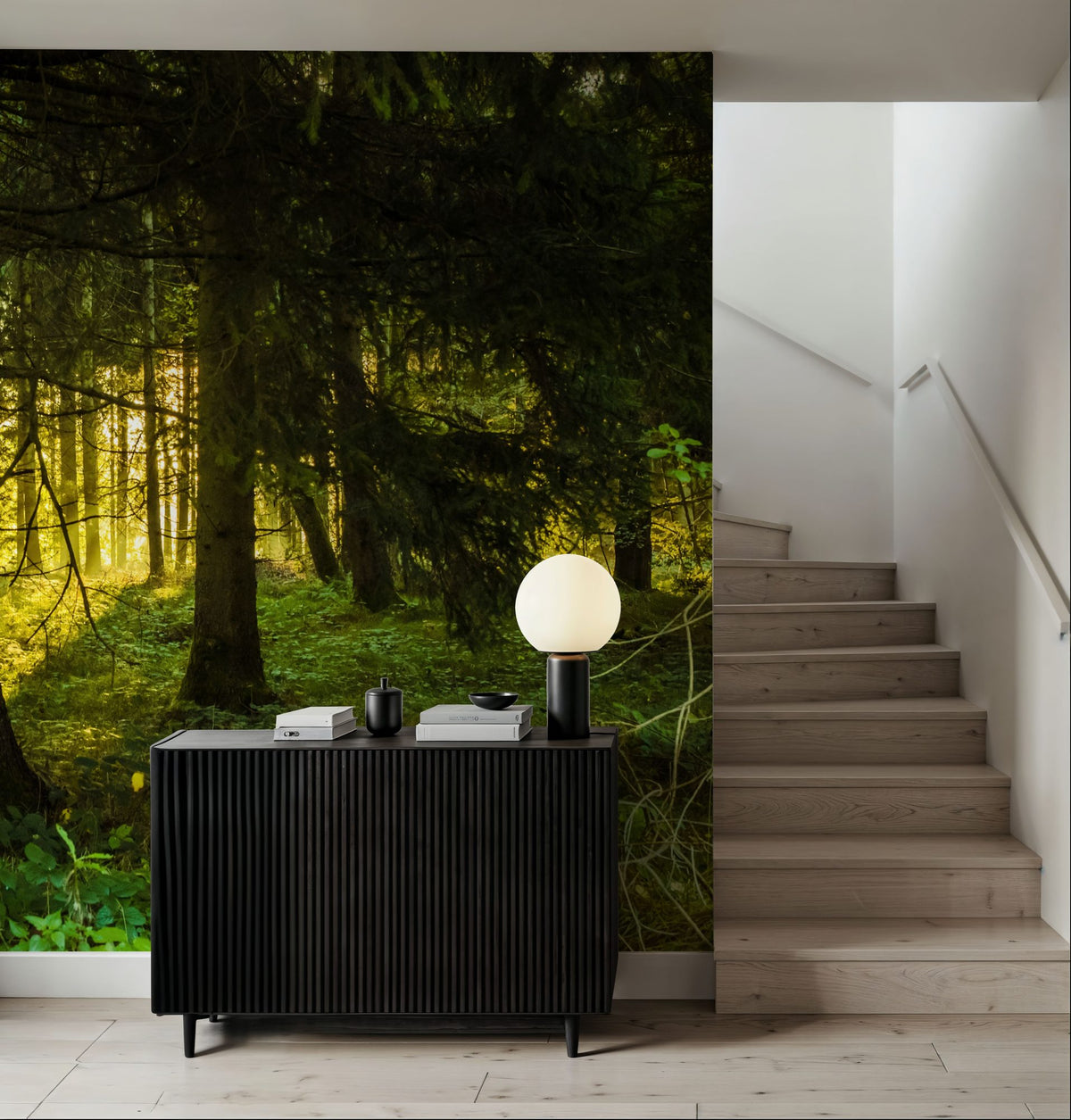 Nordic Woodland Mural Wallpaper - room preview 05