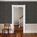 Swaying Lines, Coal Mural Wallpaper - room preview 05