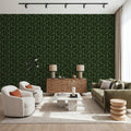 Green Leaf Canopy Mural Wallpaper - room preview 05