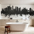 Milan Italy Skyline Black & White Mural Wallpaper - room preview 05