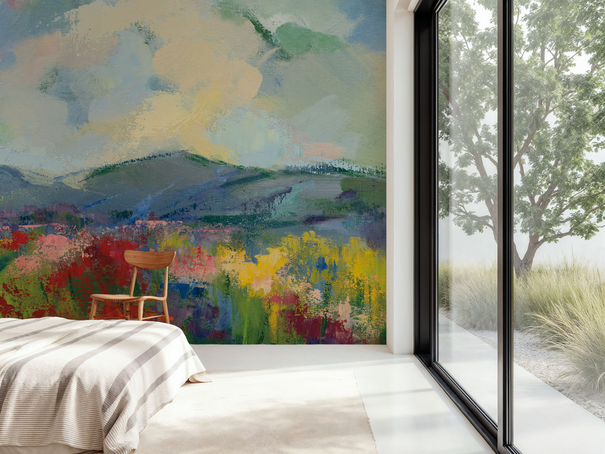 Green Meadow I Mural Wallpaper - room preview 05