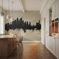 Philadelphia Skyline Concrete Mural Wallpaper - room preview 05