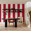 Circus Stripes, Red Mural Wallpaper - room preview 05