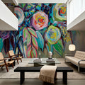 Popping Flowers Mural Wallpaper - room preview 05