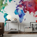 Rainbow Map Mural Wallpaper - room preview 05