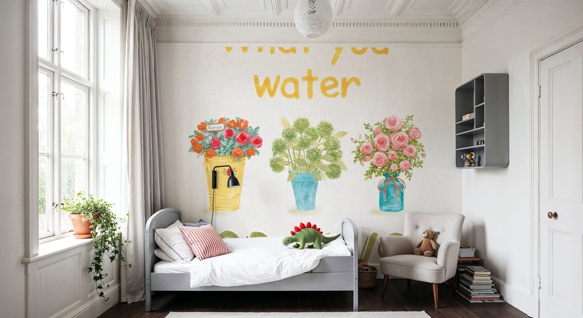 Flea Market Flowers V Mural Wallpaper - room preview 05