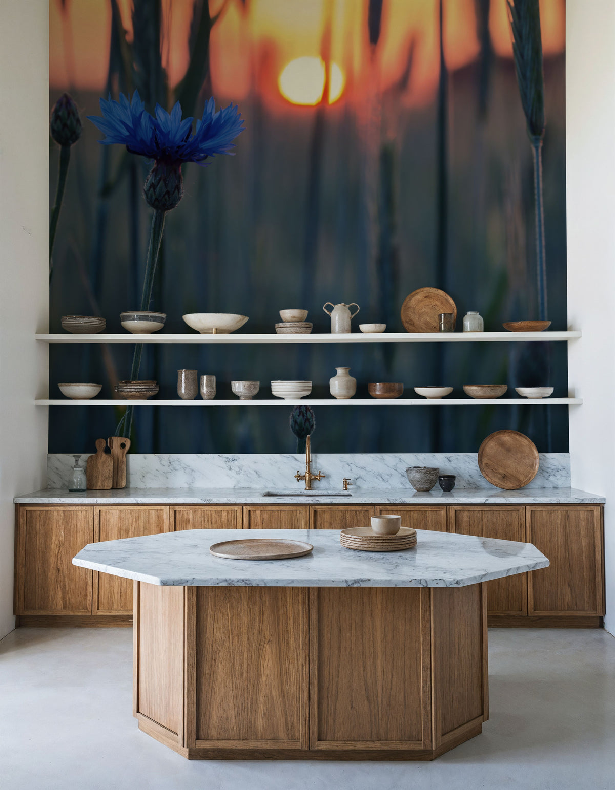 Cornflower Sunset Mural Wallpaper - room preview 05