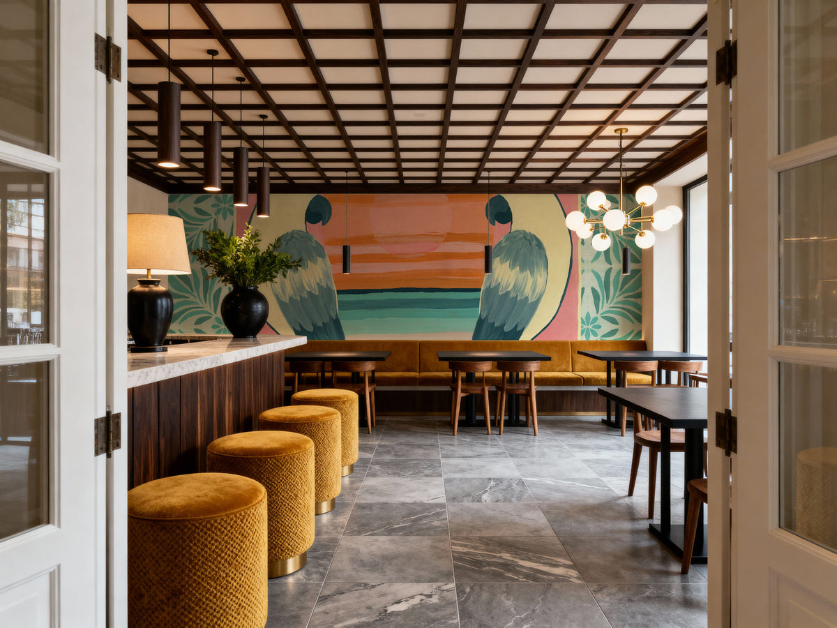 Tropical Birds II Mural Wallpaper - room preview 05