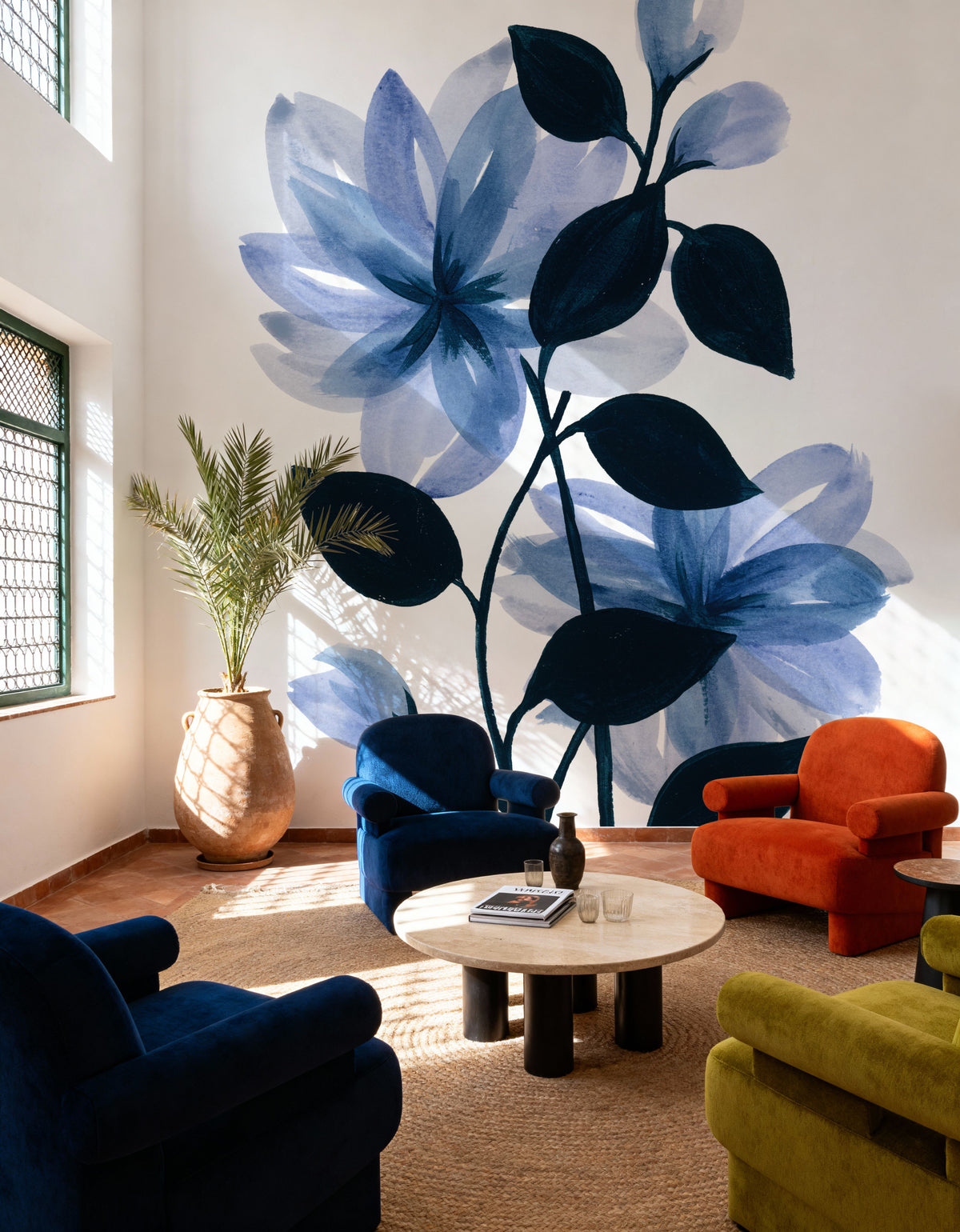 Midnight Blossoms II Mural Wallpaper - room preview 05