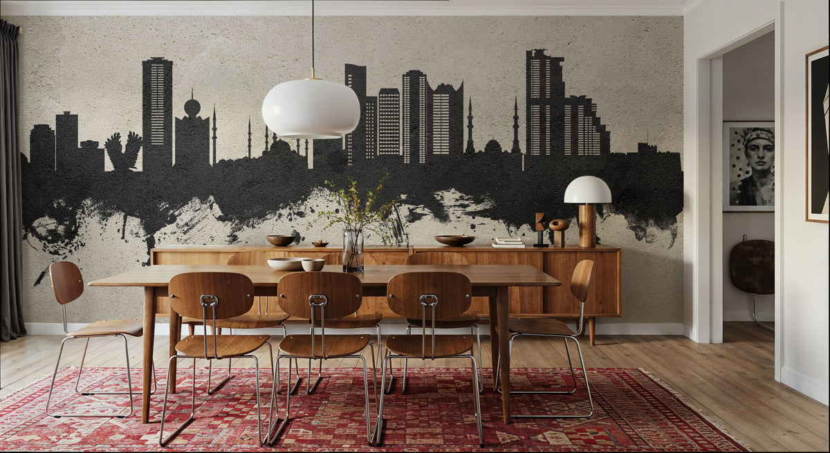 Fujairah Skyline Concrete Mural Wallpaper - room preview 05