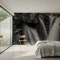 Johnston Creek Canyon BW Mural Wallpaper - room preview 05