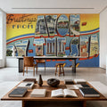 Greetings From Avon-by-the-sea Mural Wallpaper - room preview 05