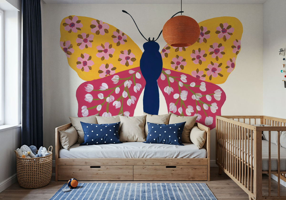 Blooming Butterfly IV Mural Wallpaper - room preview 05