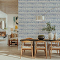 White Fish Lines Mural Wallpaper - room preview 05