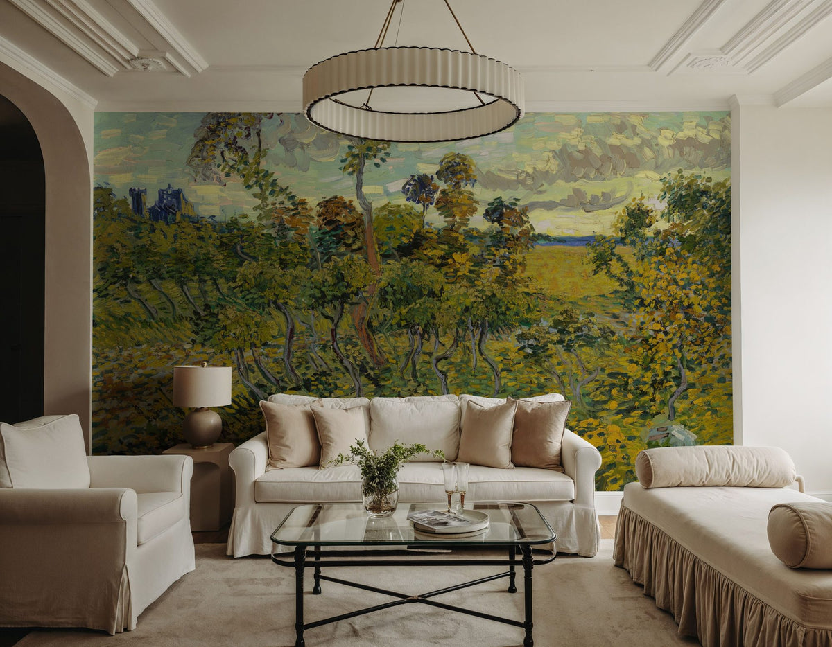 Sunset At Montmajour Mural Wallpaper - room preview 05