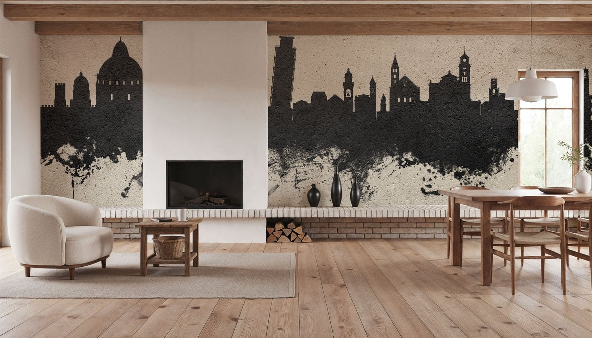 Pisa Italy Skyline Concrete Mural Wallpaper - room preview 05