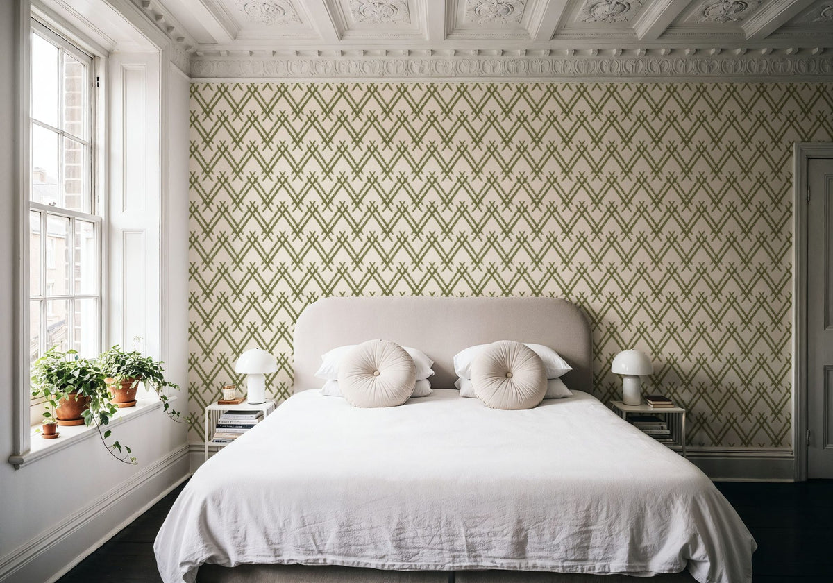 Woodland Tops Green Mural Wallpaper - room preview 05
