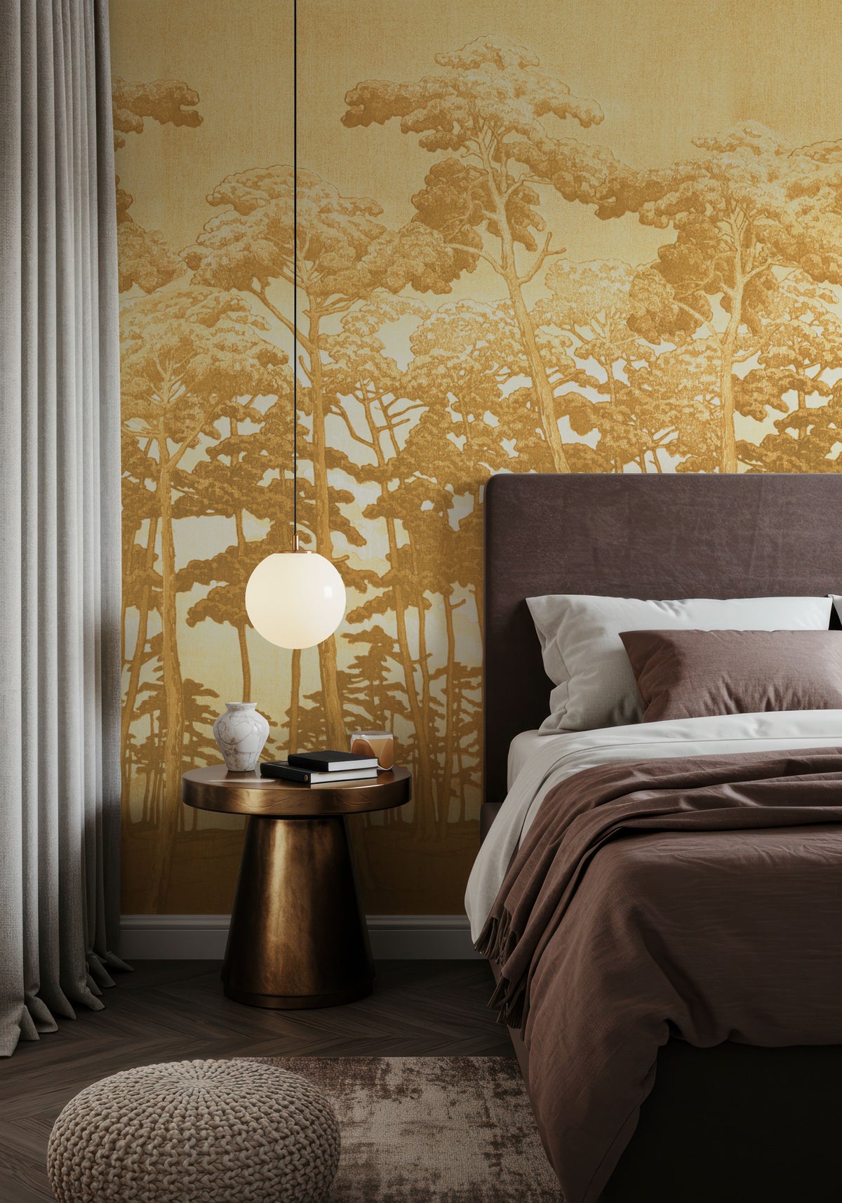 Tranquil Pinescape, Sunflower Mural Wallpaper - room preview 05