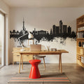 Tashkent Uzbekistan Skyline Black & White Mural Wallpaper - room preview 05