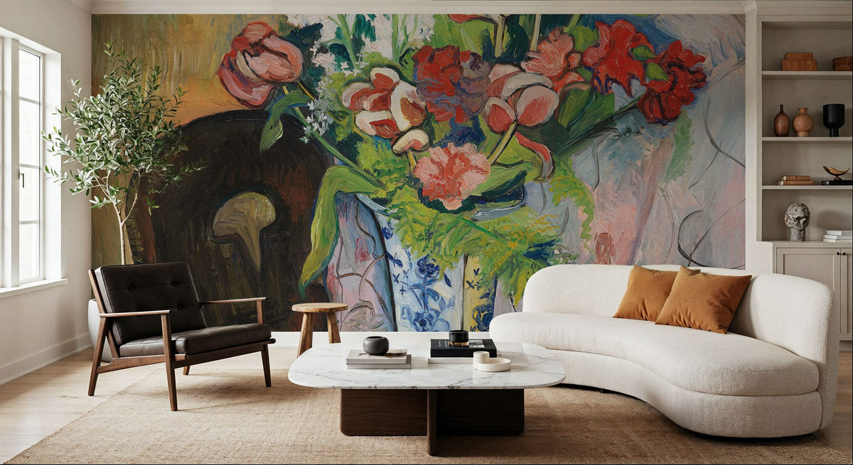 Etruscan Vase with Flowers Mural Wallpaper - room preview 05