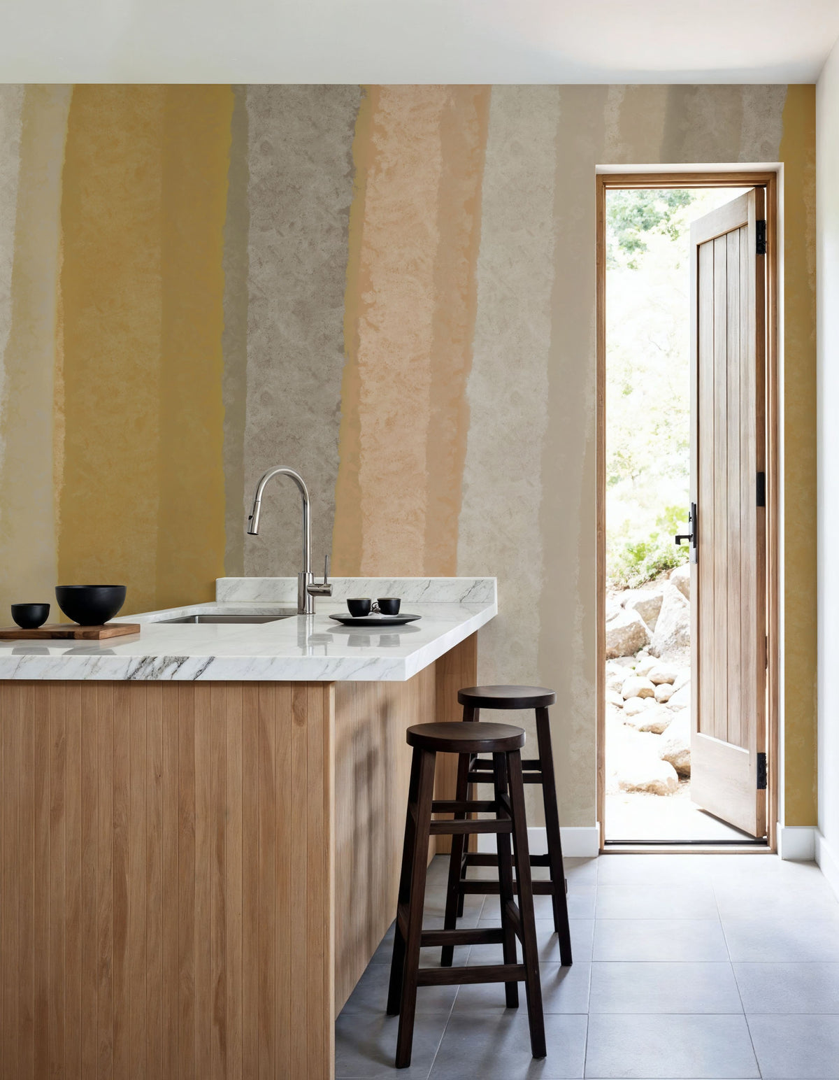 Modern Abstract `Collis Yopie` Mural Wallpaper - room preview 05