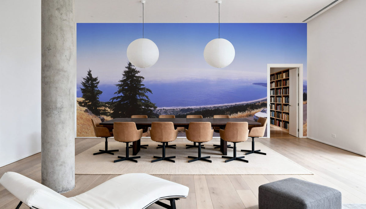 Coastal Highway Journey Gradient Mural Wallpaper - room preview 05