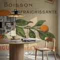 Orange Label Mural Wallpaper - room preview 05