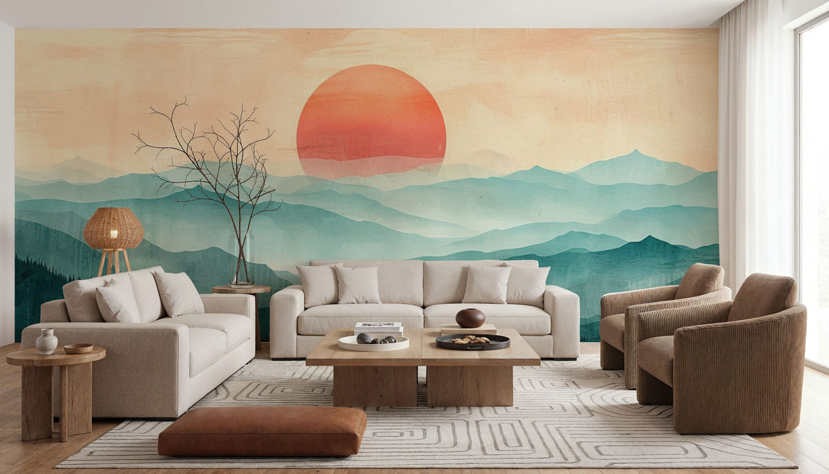 Mythical Mountains Mural Wallpaper - room preview 05