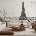 Skyline Sketches Paris Mural Wallpaper - room preview 05