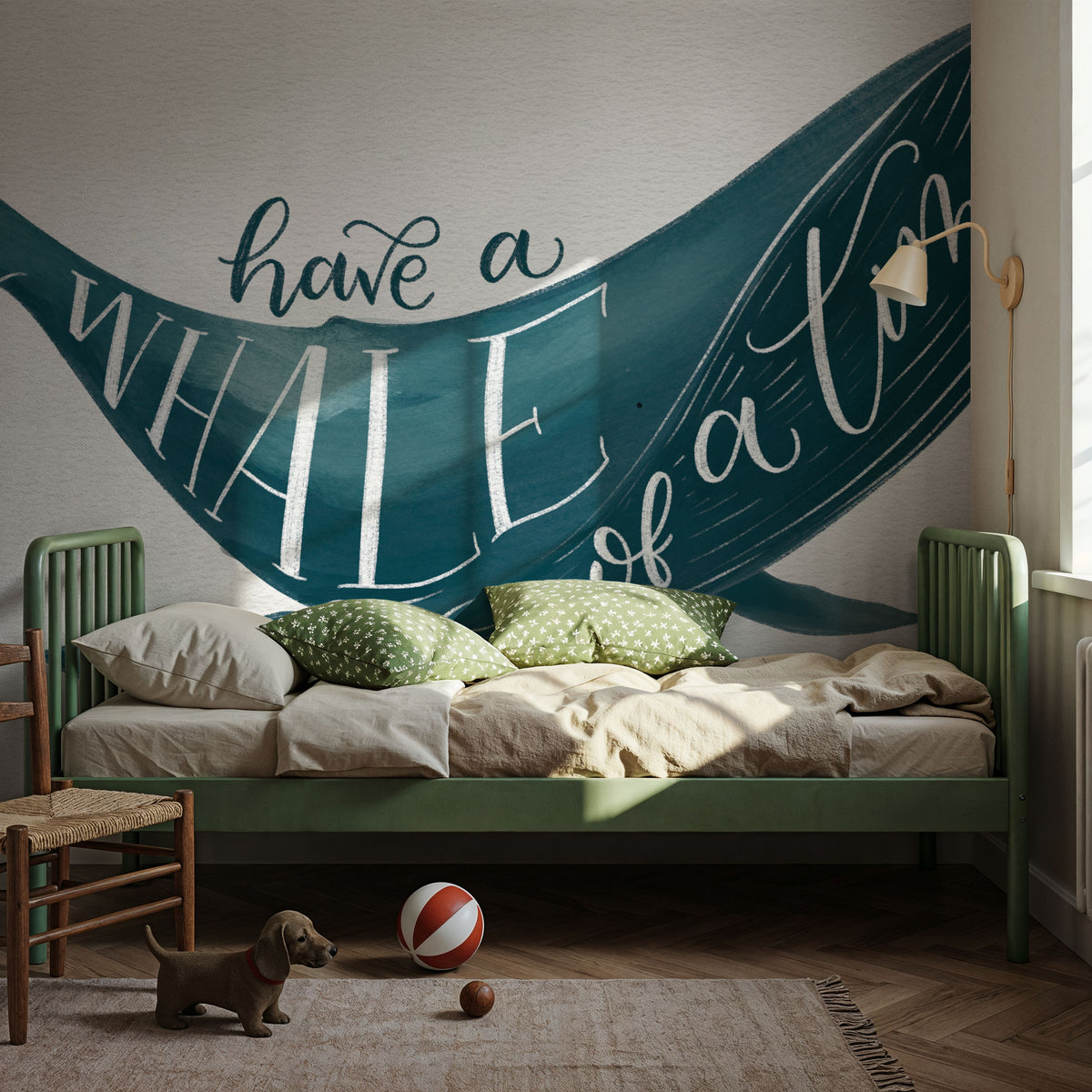 Whale of a Time Mural Wallpaper - room preview 05