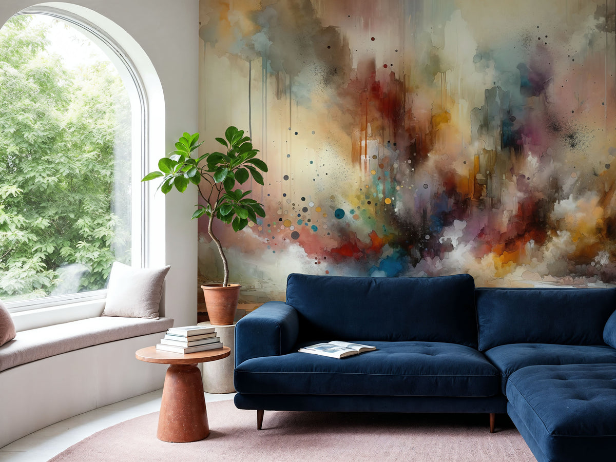 Abstract Journey in Earthy Colors Mural Wallpaper - room preview 05