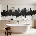 Las Vegas Nevada Skyline Black & White Mural Wallpaper - room preview 05