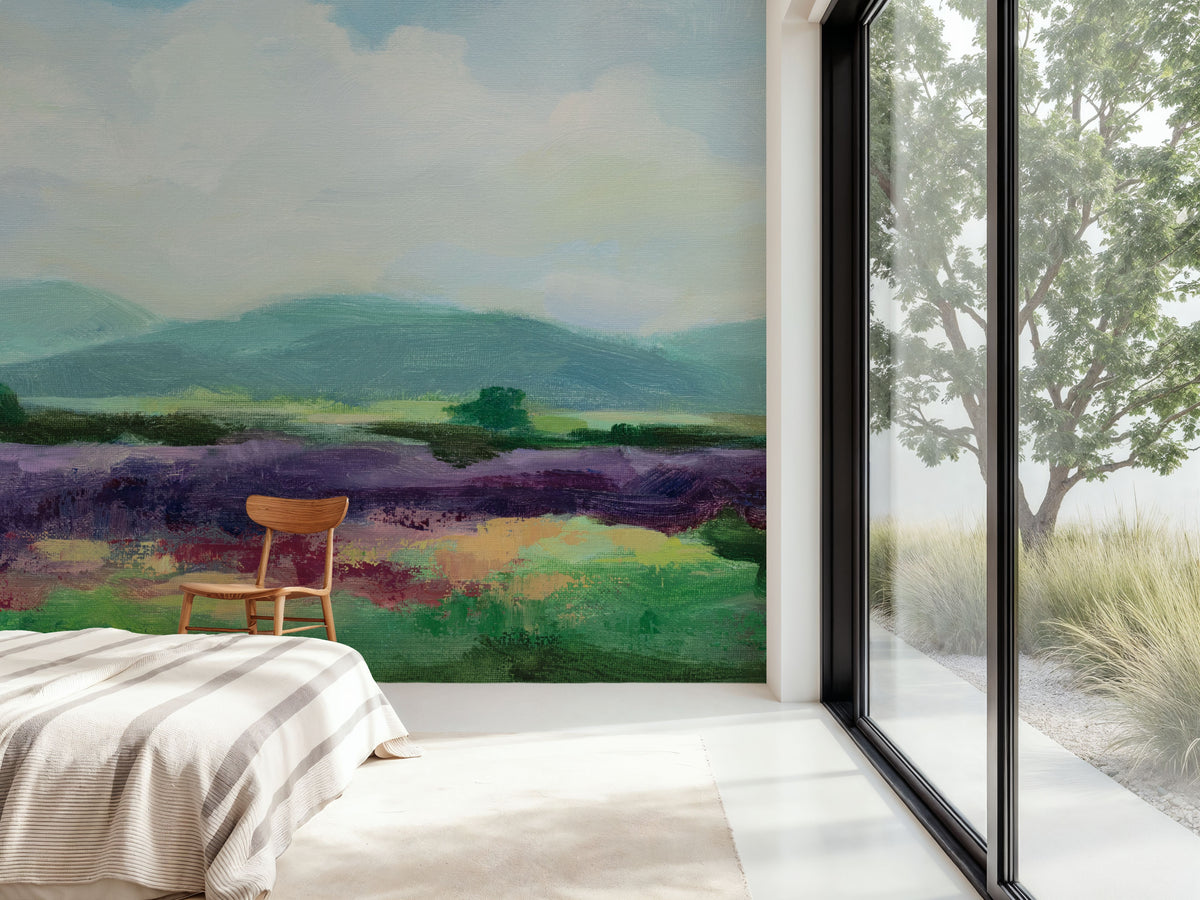 May Lavender Field I Mural Wallpaper - room preview 05
