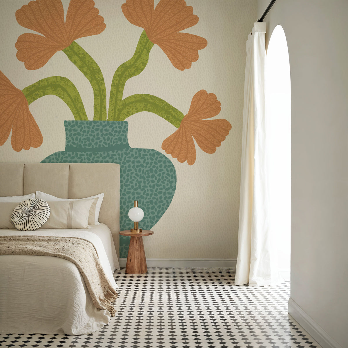 Flower Pot I Mural Wallpaper - room preview 05