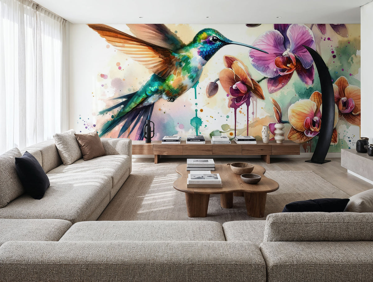Hummingbird Dance Mural Wallpaper - room preview 05