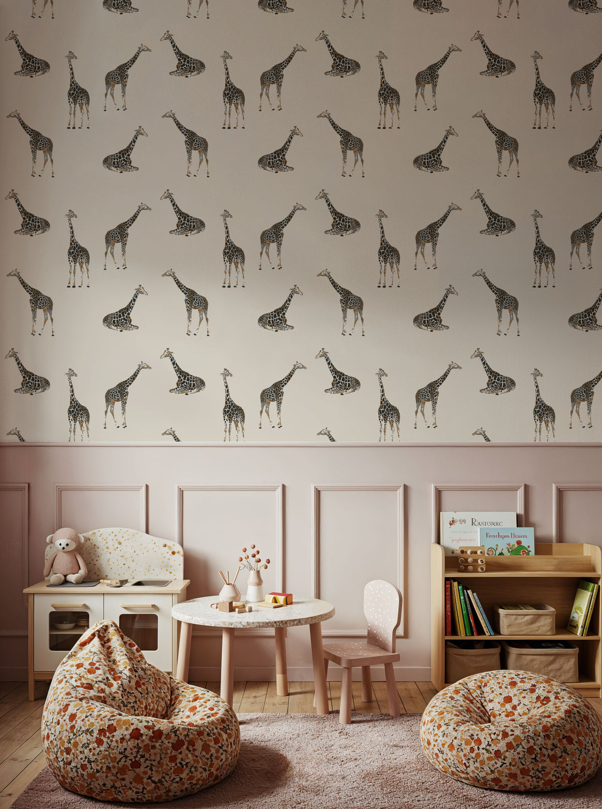 Giraffes At Gogo Falls Mural Wallpaper - room preview 05