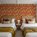 Time to Share Pears Orange Mural Wallpaper - room preview 05